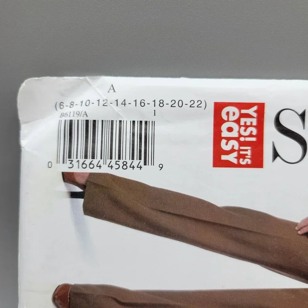 See & Sew B6119 Sewing Pattern Misses Jacket Pants Sizes 6-22 Semi-Fitted UNCUT